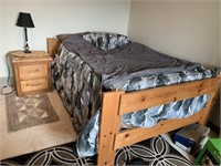 TWIN OVER FULL BUNK BEDS WITH MATCHING NIGHTSTAND