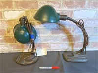 (2 PCS) VINTAGE DESK LAMPS WITH ADJUSTABLE