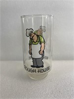 Vtg Rough House Popeye Glass Cup Coca Cola