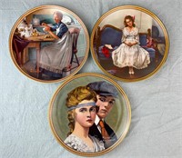 Lot of 3 Norman Rockwell Limited Edition Plates
