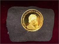 GOLD COIN, 1952-1977 CANADIAN $100, 2 KARAT