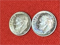 1959 & 1960 Roosevelt Silver Dimes