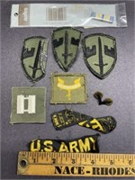 US military patch pin lot, one Boy Scouts patch