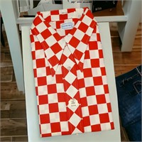 NOS 38-40 ELDERADO Red & White Checkered Shirt