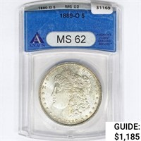 1889-O Morgan Silver Dollar ANACS MS62