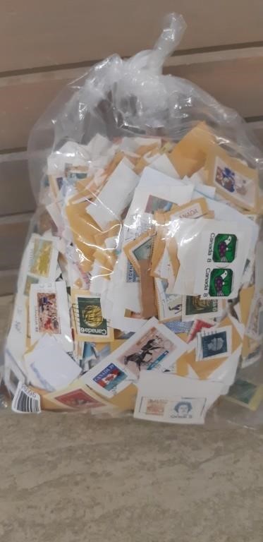 Bag of Stamps on paper