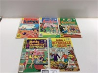 Lot of 5 Vintage Archie Comic Books