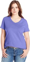 (N) Just My Size Cotton Jersey Short-Sleeve V-Neck