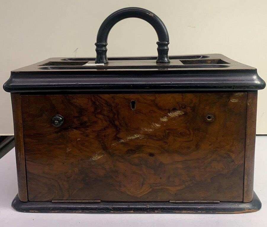 Wooden Desk Organizer Storage Case