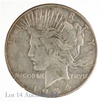 1934 Silver Peace Dollar (BU)