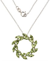 Natural 2.50 ct Green Peridot Necklace