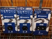 (3) NEW HUSQVARNA H46 SAW CHAINS - 24 IN