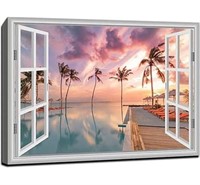 Large Beach Pictures Wall Art Canvas