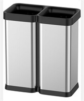 Kitchen Trash Can Double Compartment Open Top