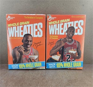2 Whole Grain Wheaties Michael Jordan Cereal Boxes