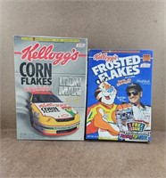 Kelloggs Corn & Frosted Flakes Nascar Cereal Boxes