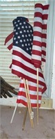 Lot of Yard Stake American Flags, approx 5