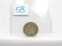 1889 P Seated Dime 90% Silver