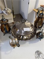 Antique Silver Plated Serving Set