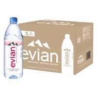 Evian Spring Water  33.8oz/1L  Pack of 12