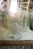 LOT OF CLEAR BRANDY GLASSES
