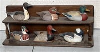 6x Avon Duck Collection Ducks w/ Display Stand