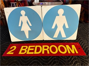 Bathroom Signs/2 Bedroom Sign