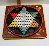 Vintage Metal Chinese Checkers Game