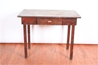 Primitive Wooden Table w/ Drawer