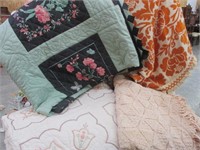 (2) Coverlets & (2) Quilts