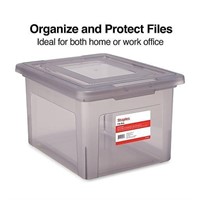 2-Staples Hanging File Box, Snap Lid,