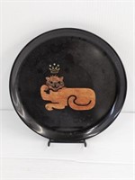 COURIC OF MONTGOMERY INLAID KING CAT DESIGN PLATE