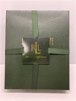 Ralph Lauren 100% Cotton Knit Throw in Box