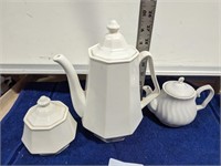 White Dishes - Pitcher, Sugar Bowl & Other