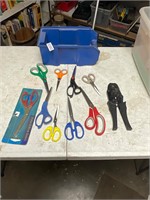 Scissors and crimp pliers