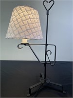 Wrought Iron Table Lamp w/ Hearts