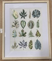 PROCIDA Botanical Print Gold Wall Art 17x21 Inch