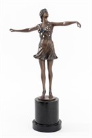 After Otto Schmidt-Hofer "Dancer" Bronzed Statue