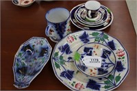 9 Pcs. Gaudy Welsh Oriental Dishes