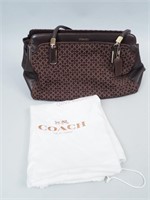 Ladies' Coach Leather & Canvas Handbag
