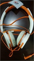 Orange Panasonic headphones