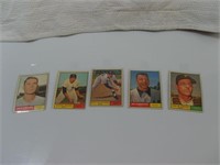 5 Vintage Basebvall Cards