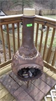 OUTDOOR FIRE PIT (REPAIRED- SEE PICS) 46" HIGH