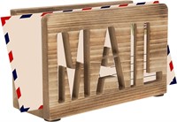 MyGift Rustic Wood Mail Organizer