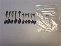 Assortment of 10 Collector Spoons