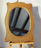 Hanging Rattan Mirror