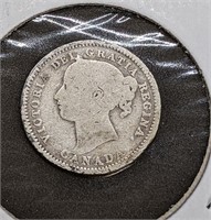 1896 Canadian Sterling Silver 10-Cent Dime Coin