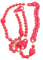 199 - RED GUCCI-STYLE LINK NECKLACE (14)