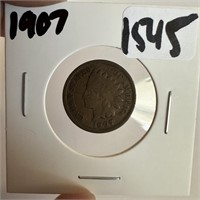 1907 INDIAN HEAD PENNY CENT