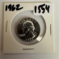 1962 PROOF SILVER WASHINGTON QUARTER